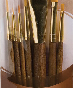 RealValue™ Synthetic Golden Taklon Artist Brush Set