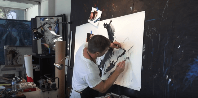 Rob Prior Painting with Princeton Umbria Brushes